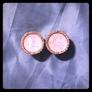 Anatometal titanium cubic zirconium opal plugs 3/4